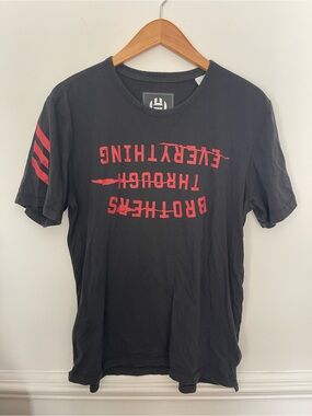 Adidas Graphic Tee James Harden brothers through everything | Size large